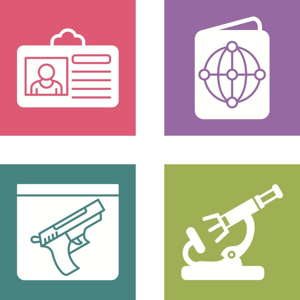 Criminal Card and Passport Icon vector