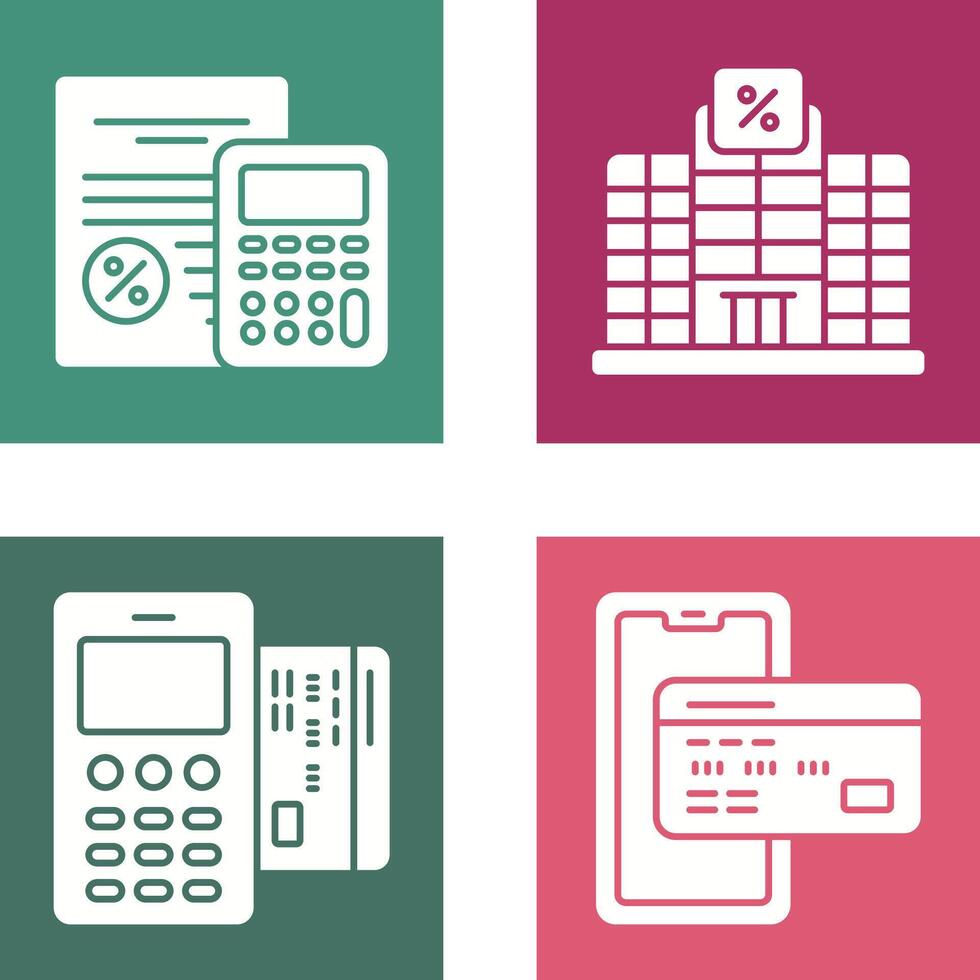 Tax and Building Icon vector