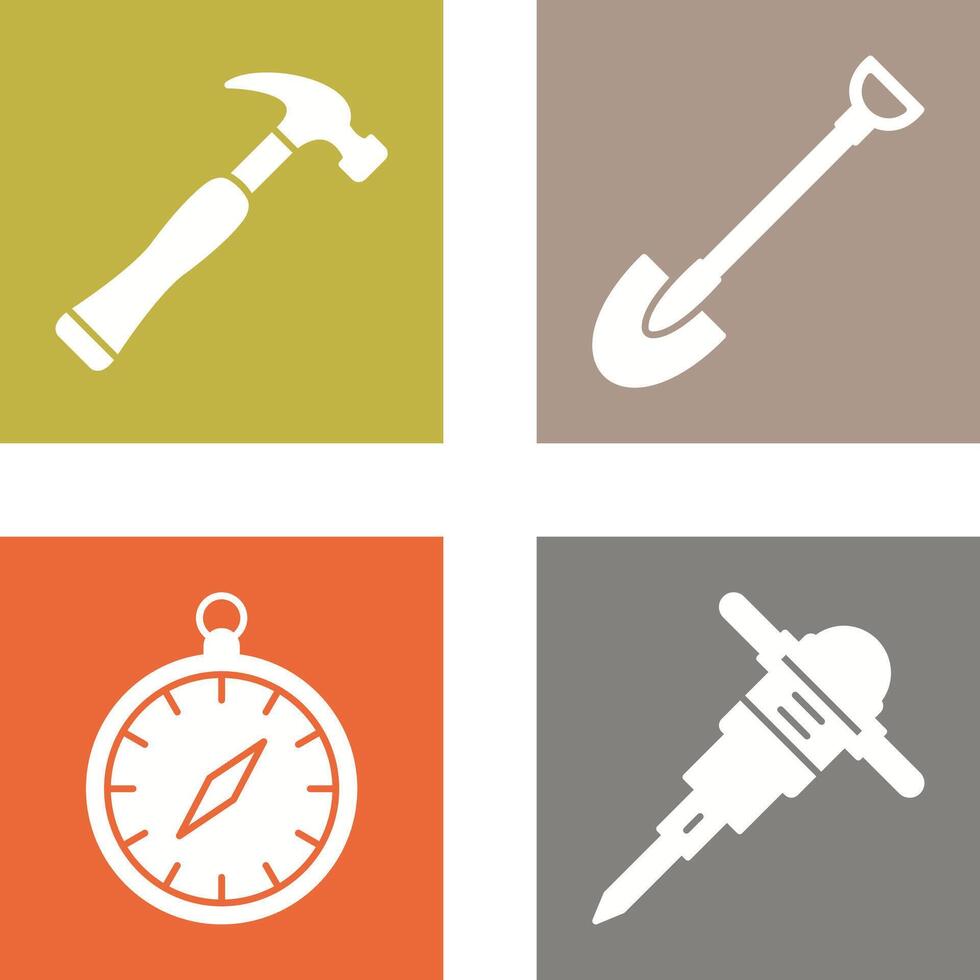 Shovel and Nail Icon vector