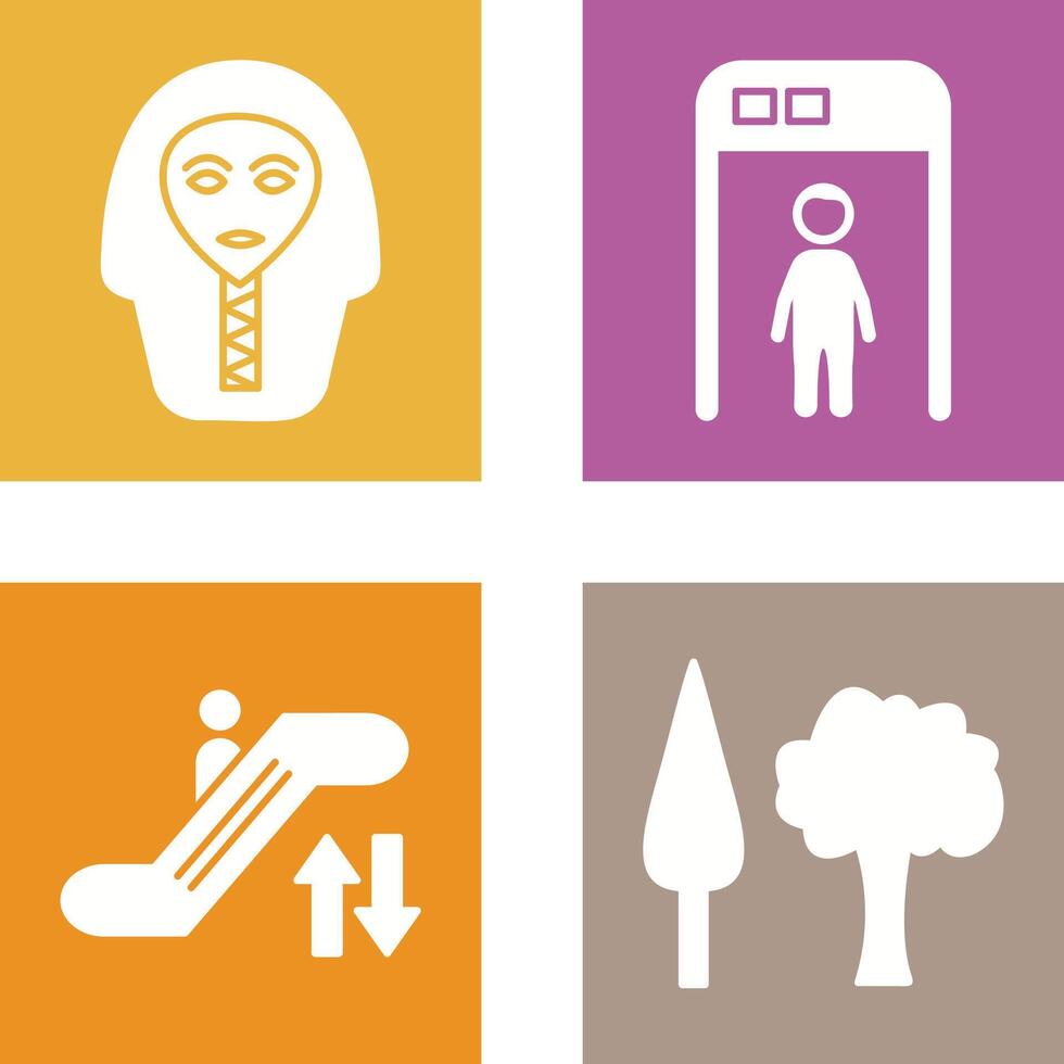 Egyptian Face and Security Icon vector
