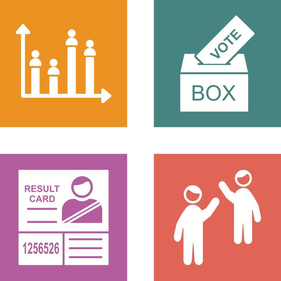Giing Vote and Candidate and Graph Icon vector