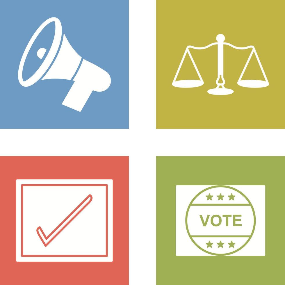 Announcement Speaker and Scale Icon vector