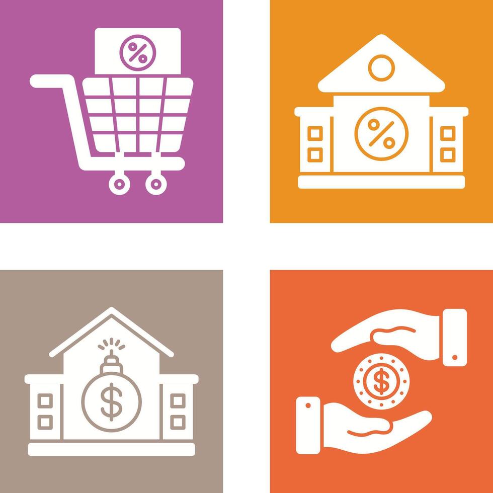 Shopping Tax and estate Icon vector