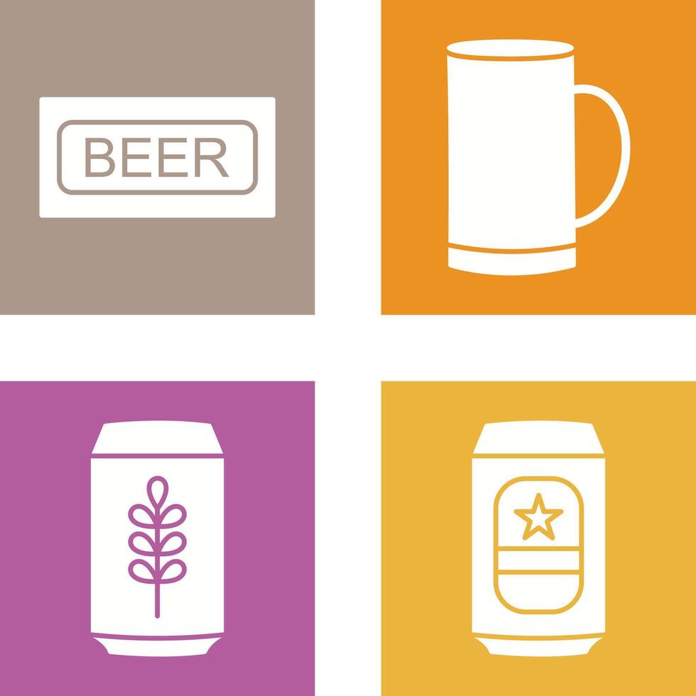 Beer Sign and Beer Mug Icon vector