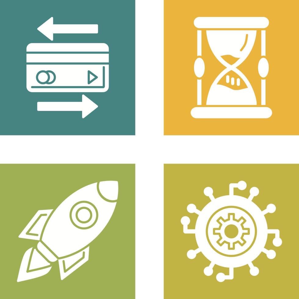 Transaction and Hourglass Icon vector