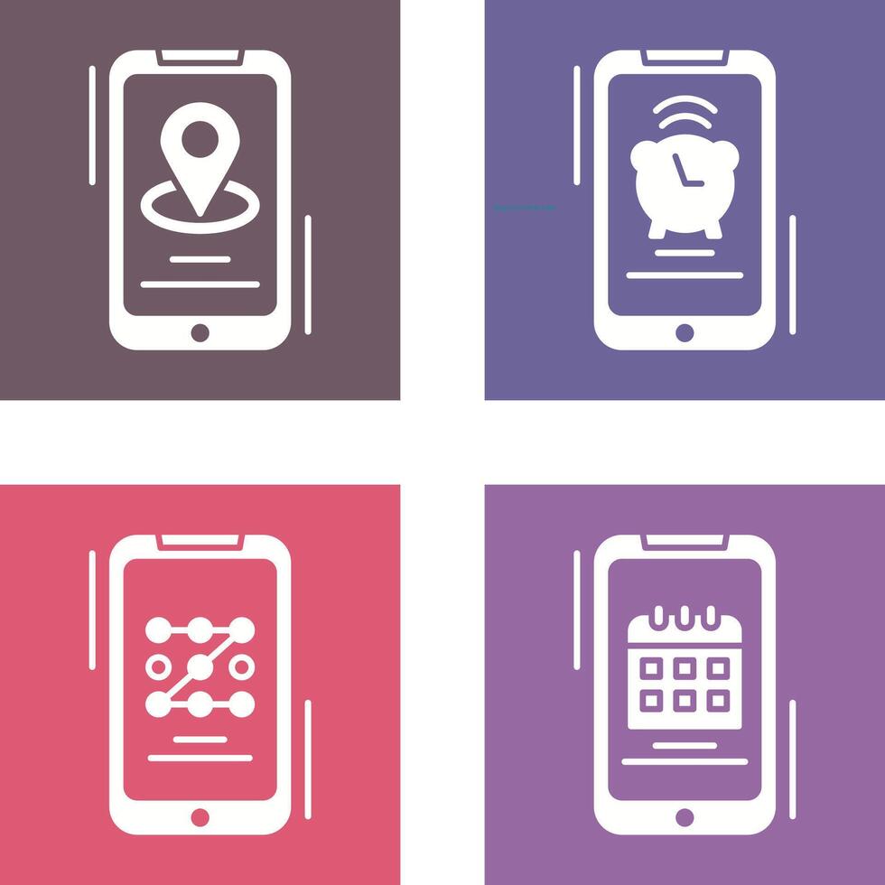 Map and Alarm Icon vector