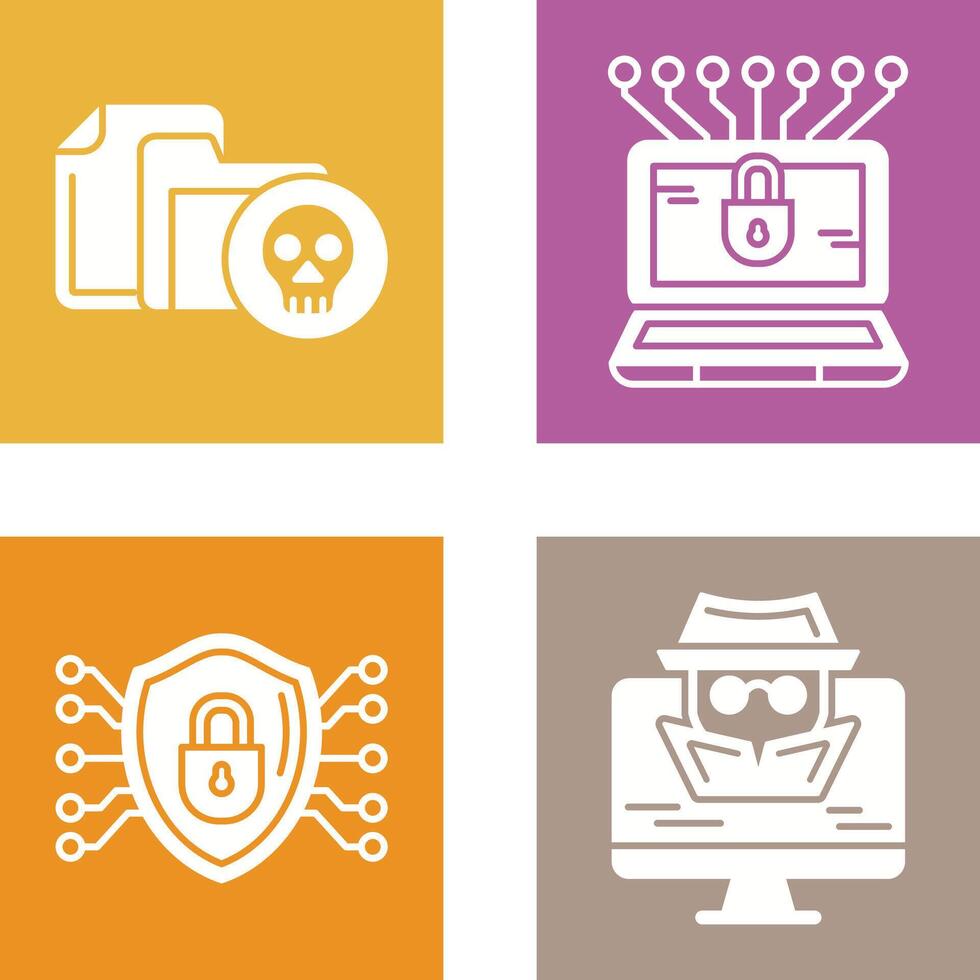 Infected File and Money Hacking Icon vector