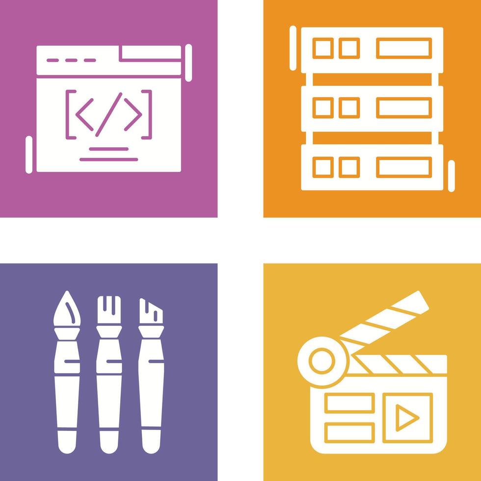Web Coding ND Server Icon vector