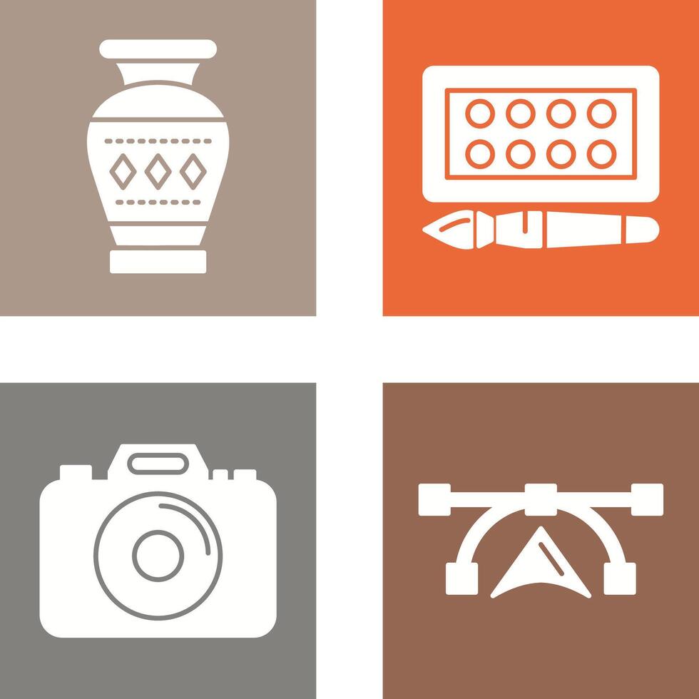Vase and Water Colors Icon vector