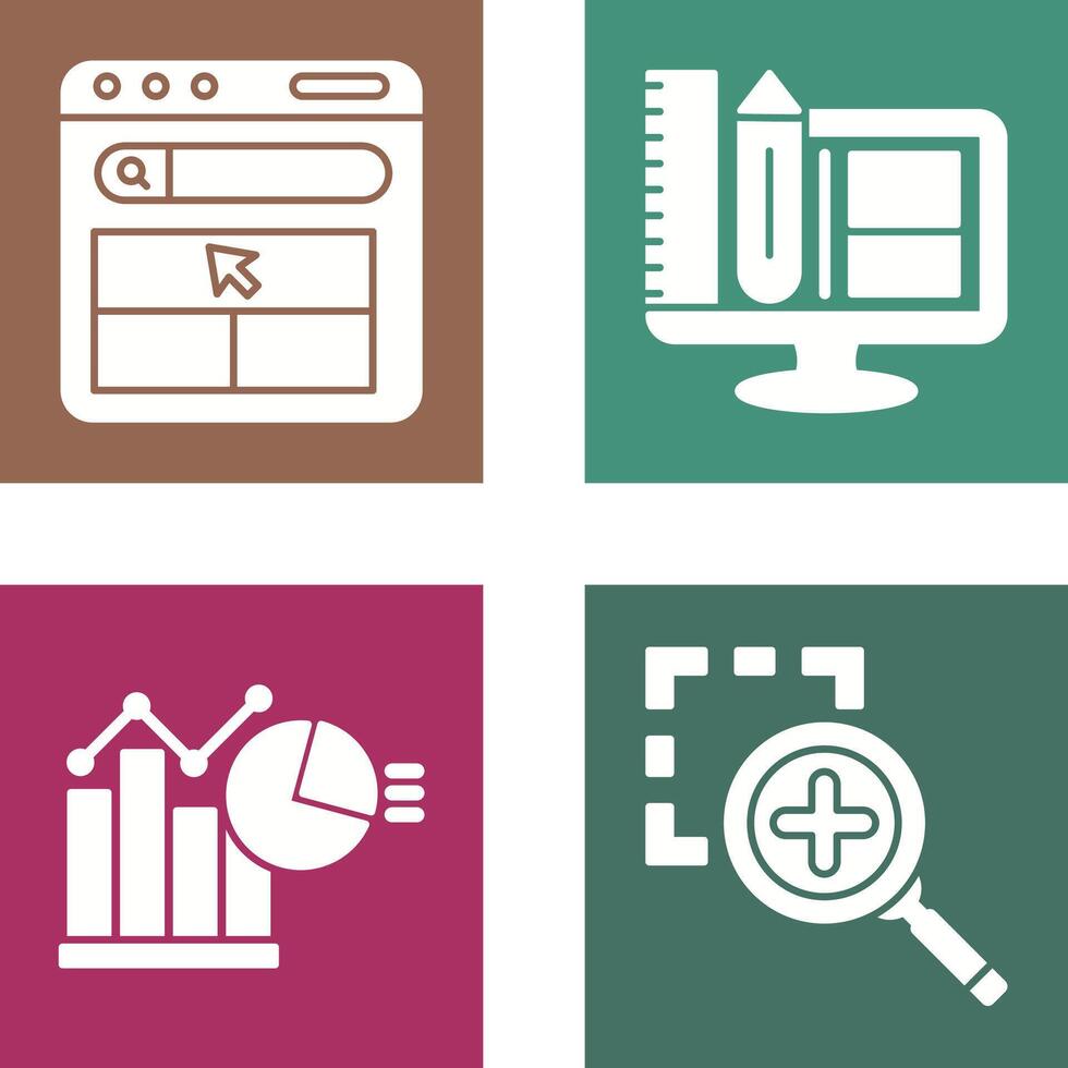 Website and Web Design Icon vector