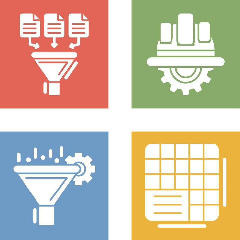 Data Collection and Engineering Icon vector