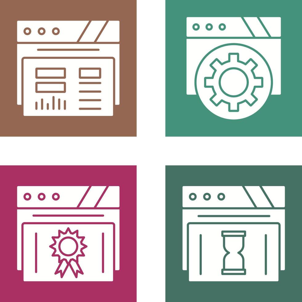 Dashboard and Browser Icon vector