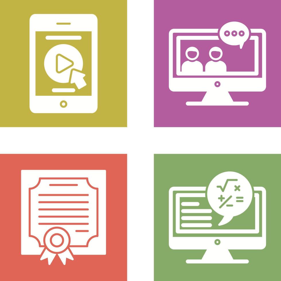 Slidesshow and Conversation Icon vector