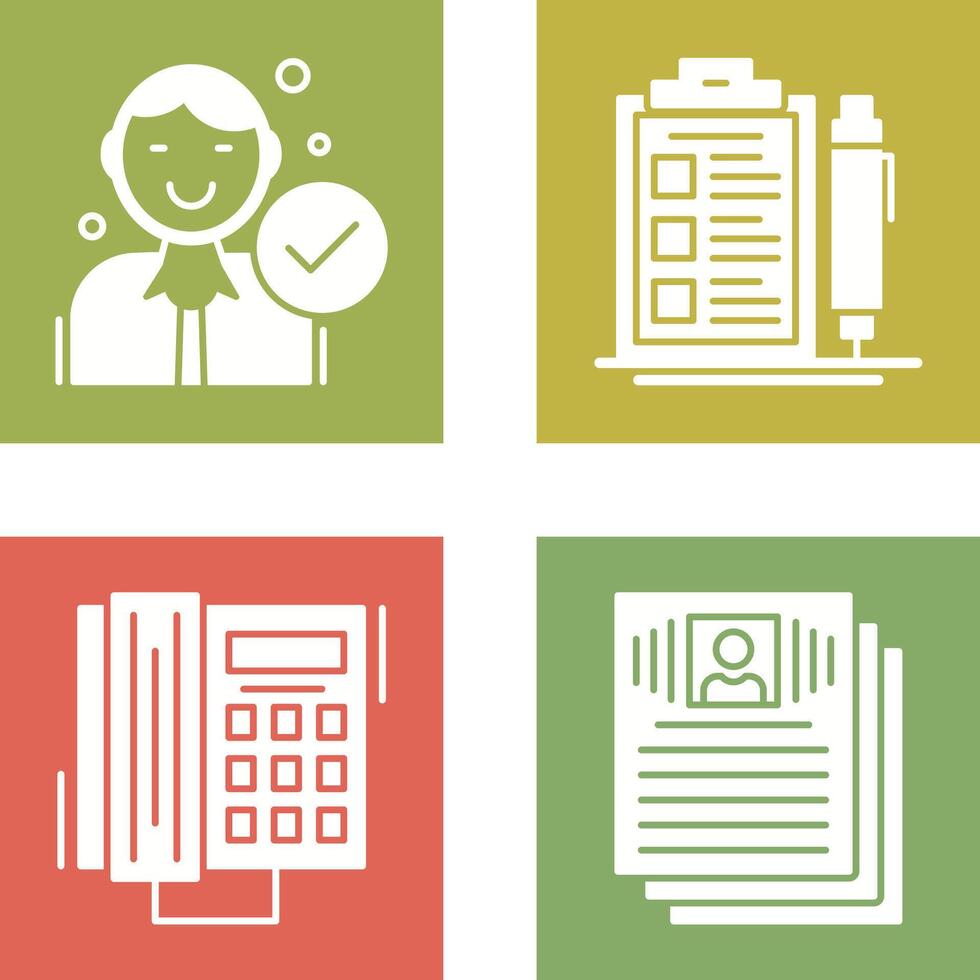 Hire and Check List Icon vector
