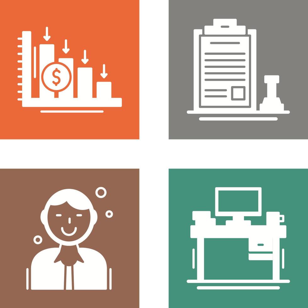 Loss and Stamp Icon vector