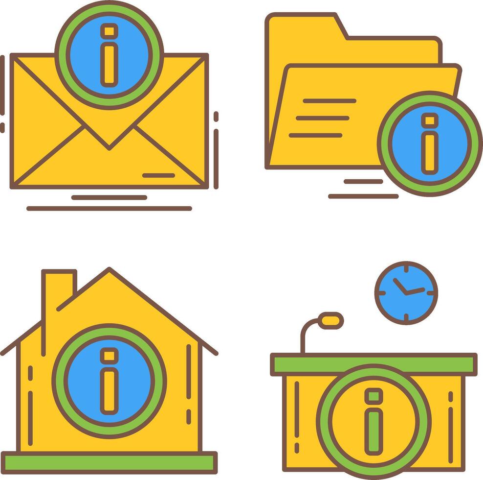 e mail and folder Icon vector