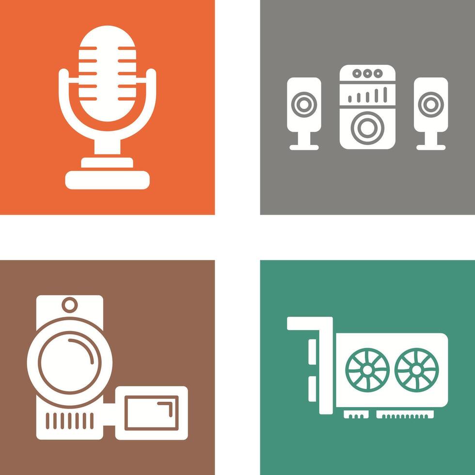 Microphone and Sound System Icon vector