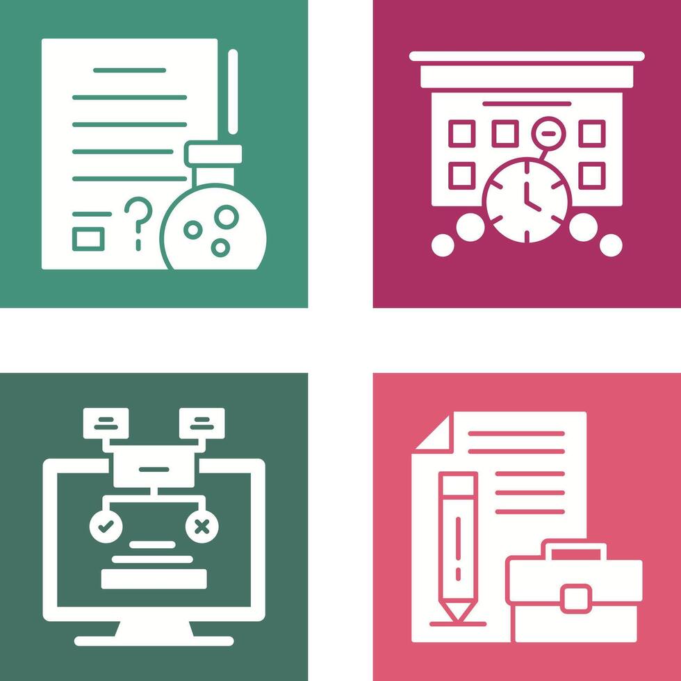 Hypothsis and Deadline Icon vector
