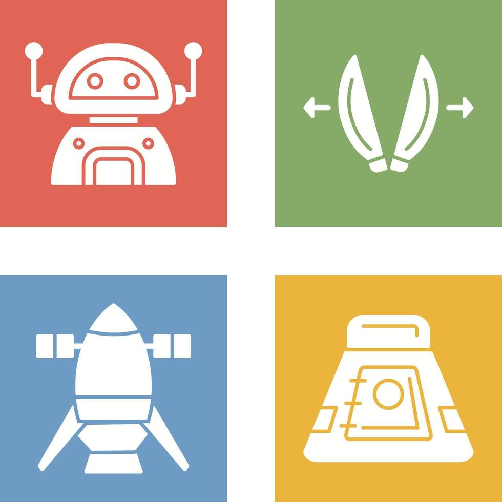 robot and playload Icon vector