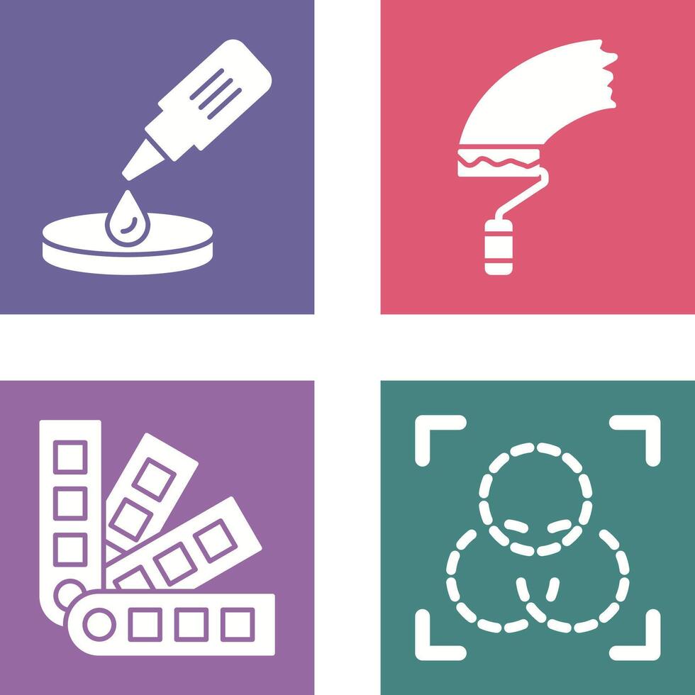 dropper and paint Icon vector