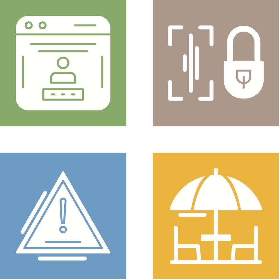 Voice Lock and Password Icon vector