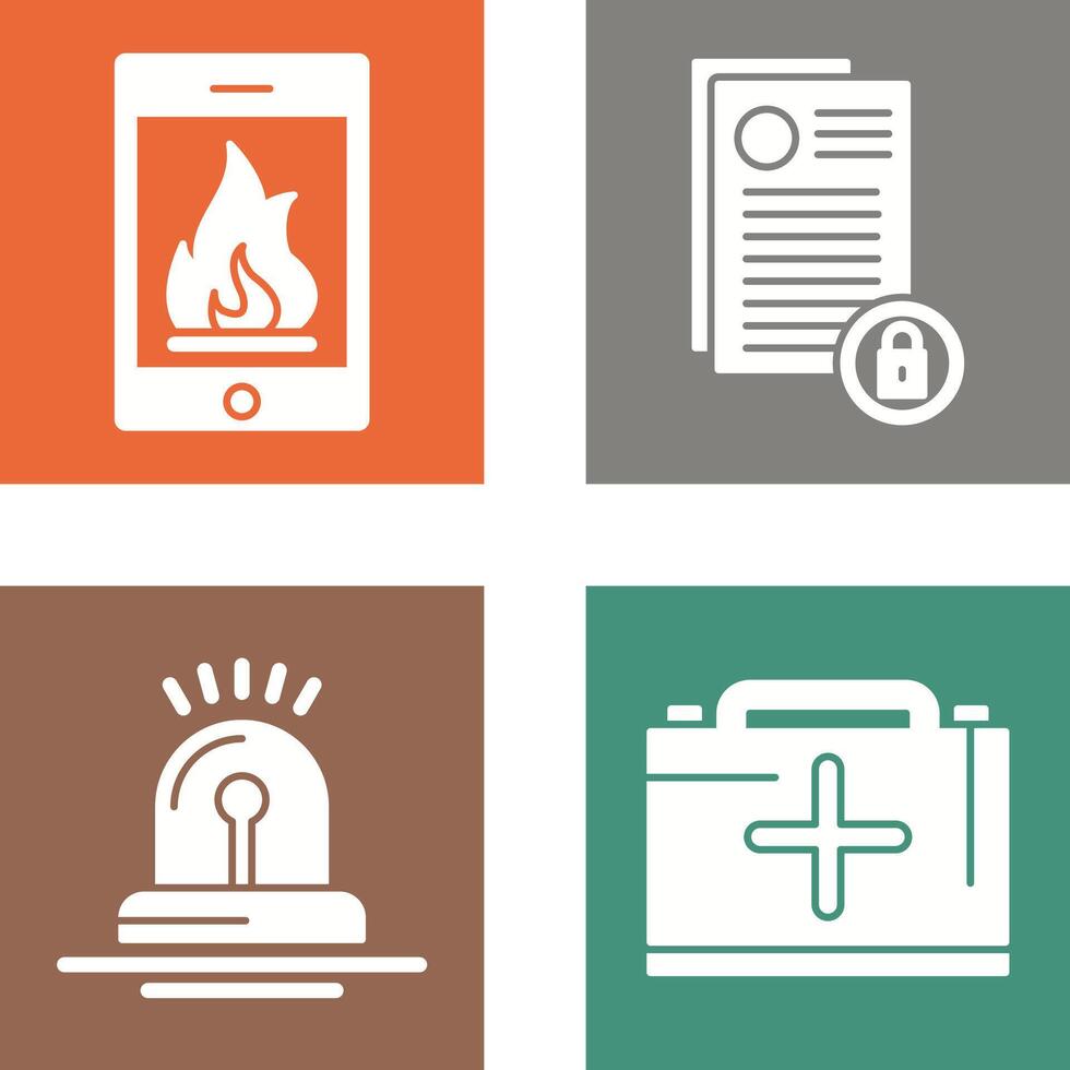 Fire and Privacy Icon vector