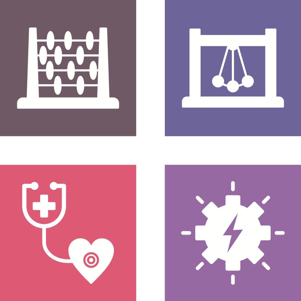 Abacus and Pendulum Icon vector