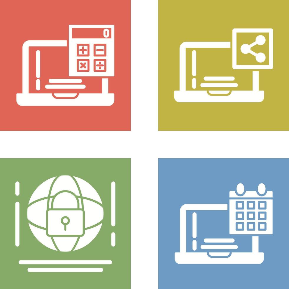 Calculator and Share Icon vector