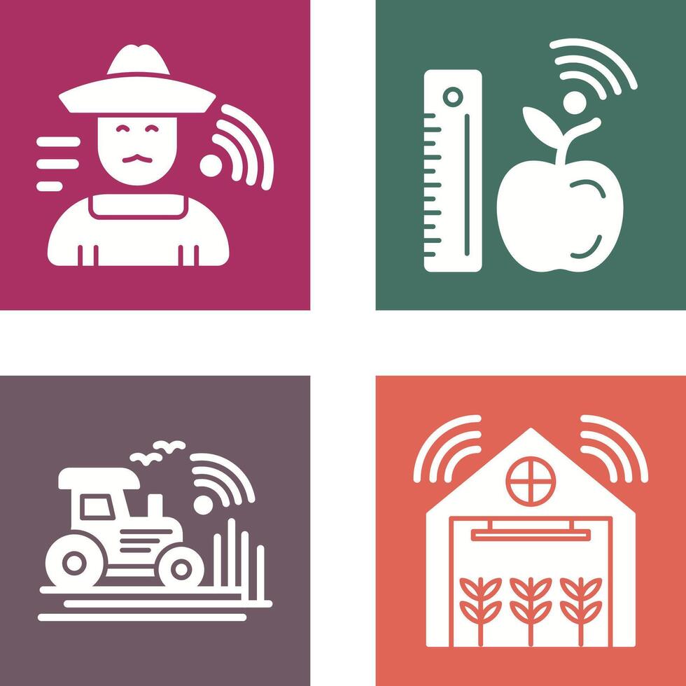 Farmer and Measure and Measure Icon vector