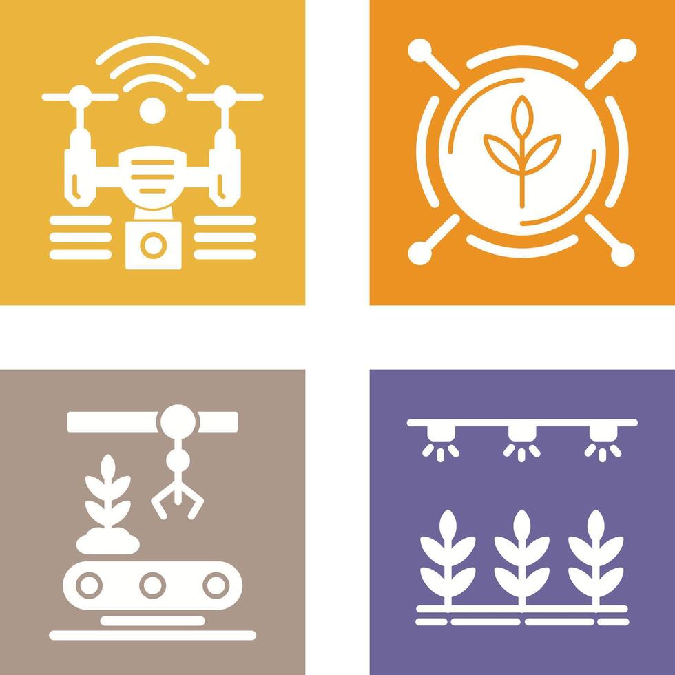 Analytics and Drone Icon vector