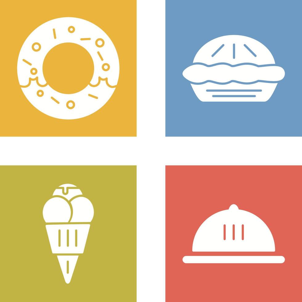 Donut and Pie Icon vector