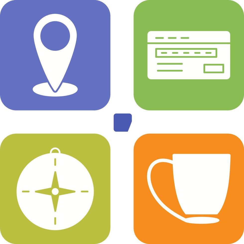 location and credit card Icon vector