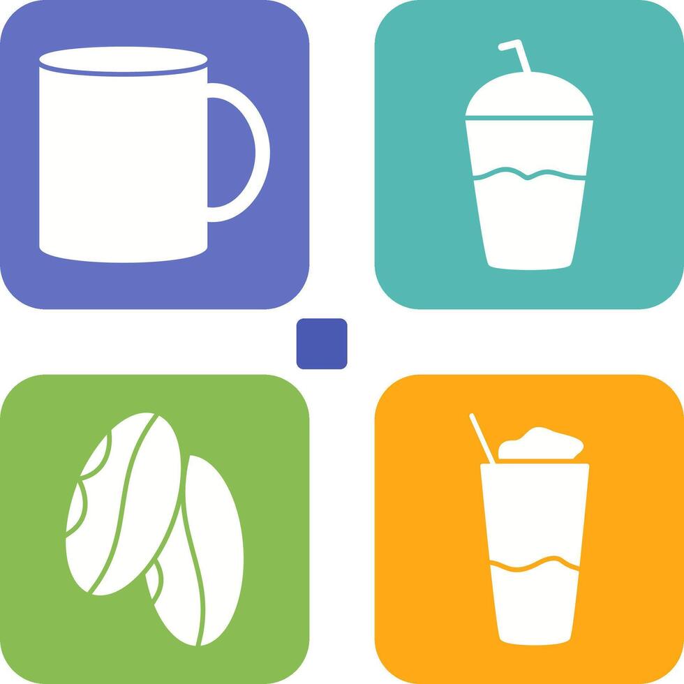 Coffee mug and Frappe Icon vector