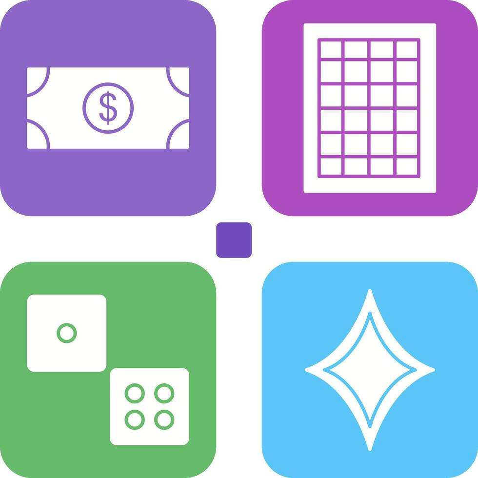 dollar bill and table of rates Icon vector