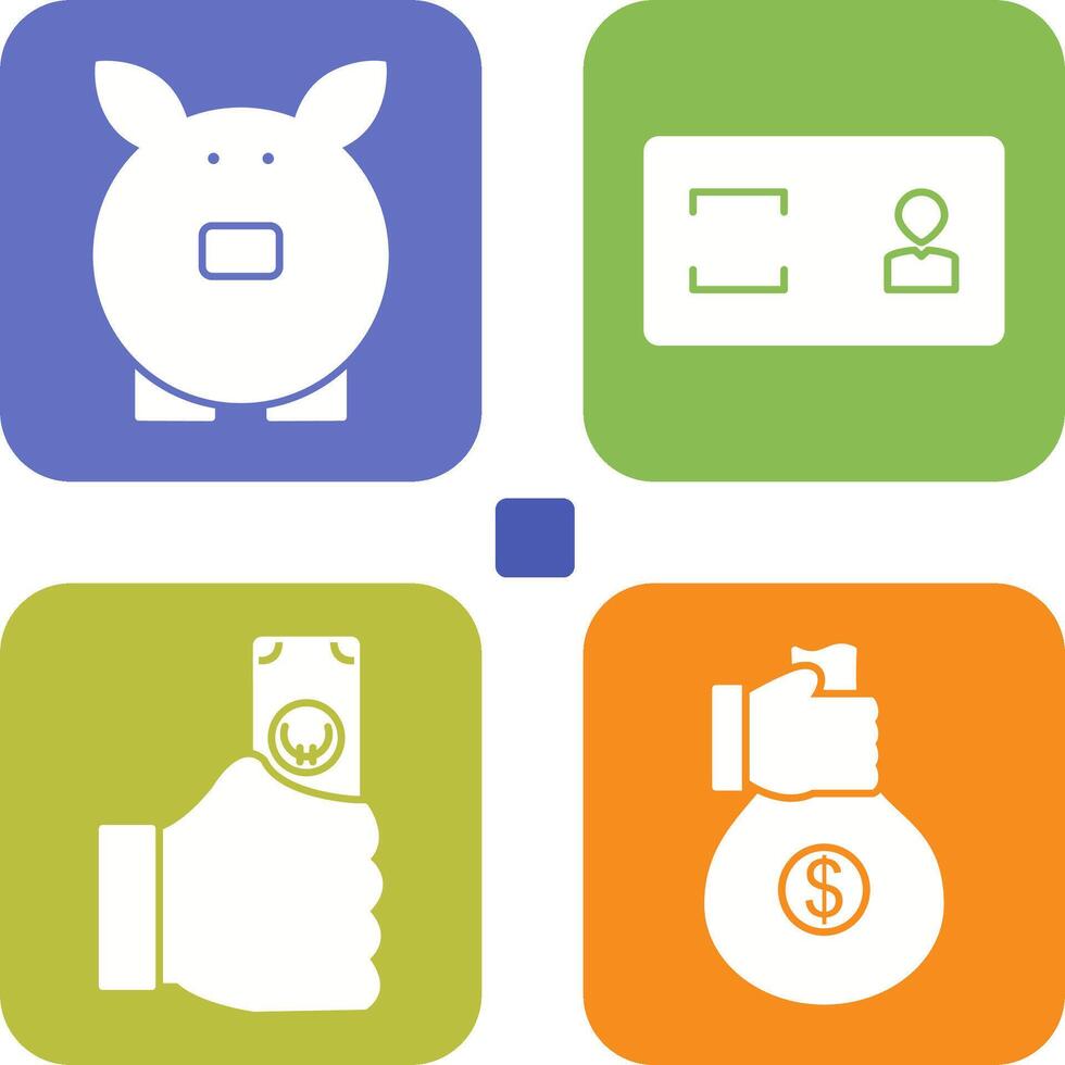 savings and membership card Icon vector