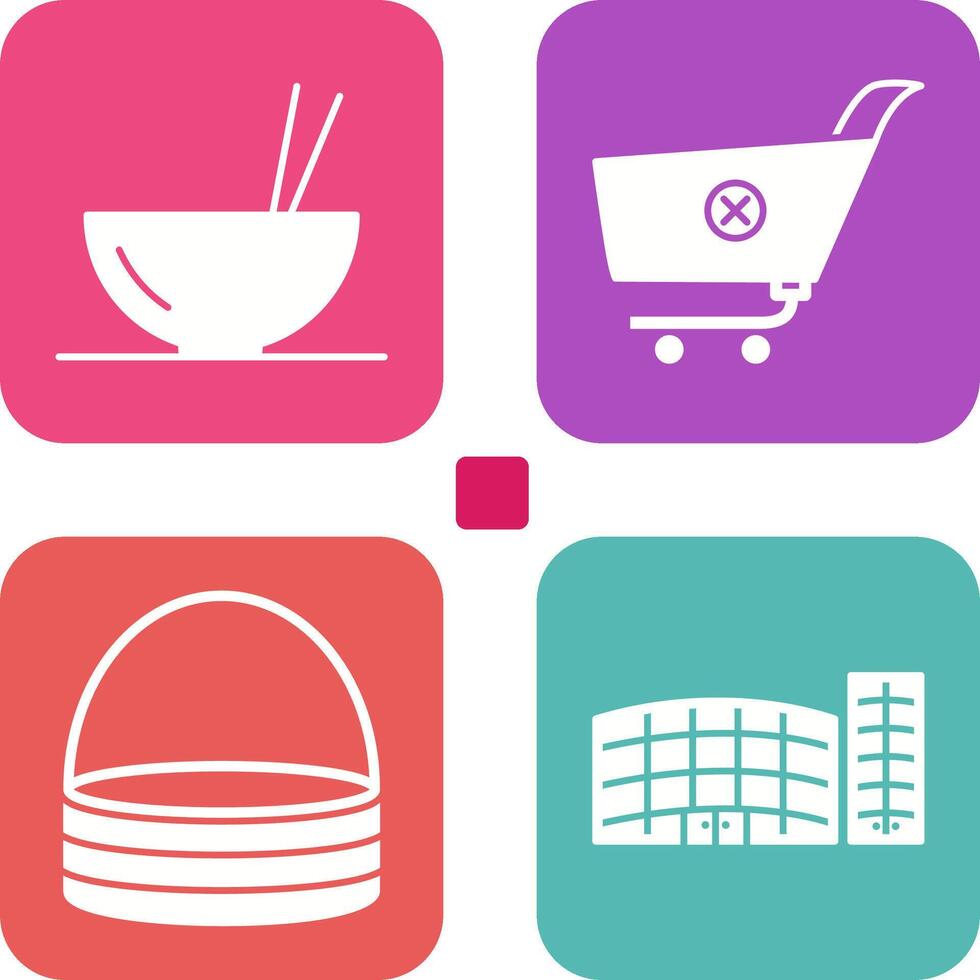 food and cancel order Icon vector