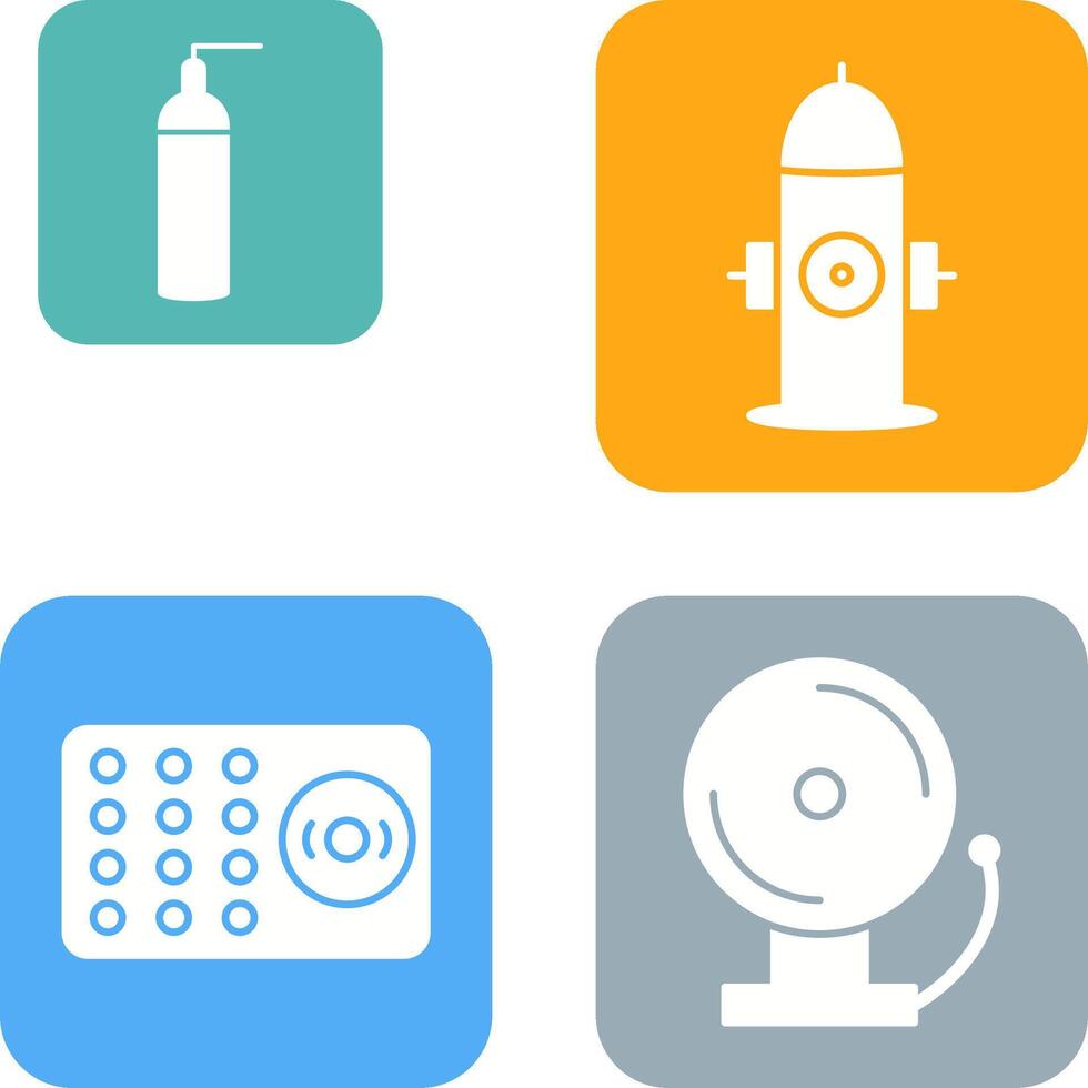 hydrant and oxygen tank Icon vector