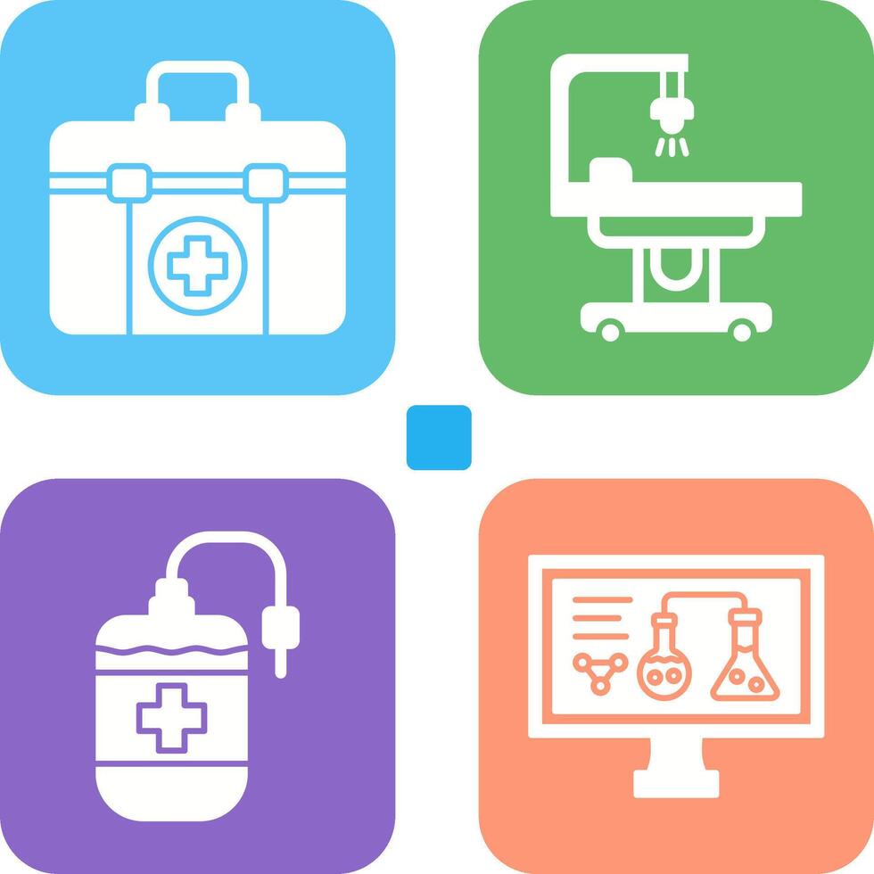 First Aid Kit and operating Room Icon vector