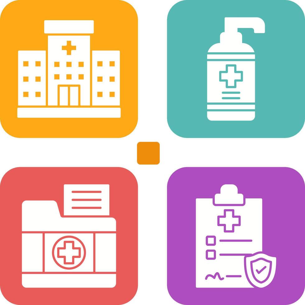 Hospital and coid Icon vector