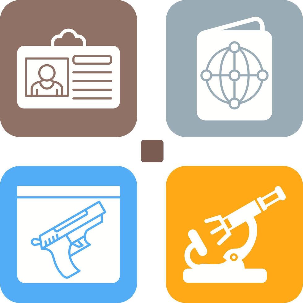 Criminal Card and Passport Icon vector