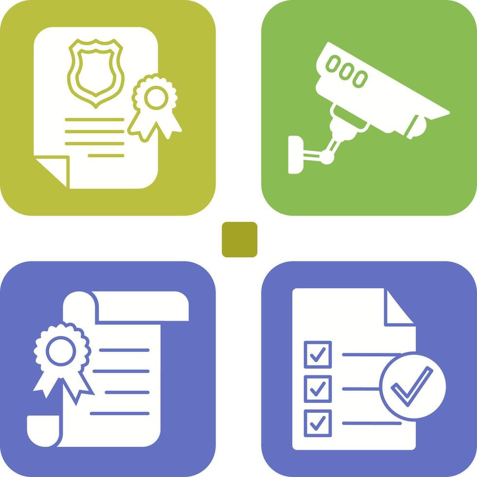 Document and Cctv Icon vector