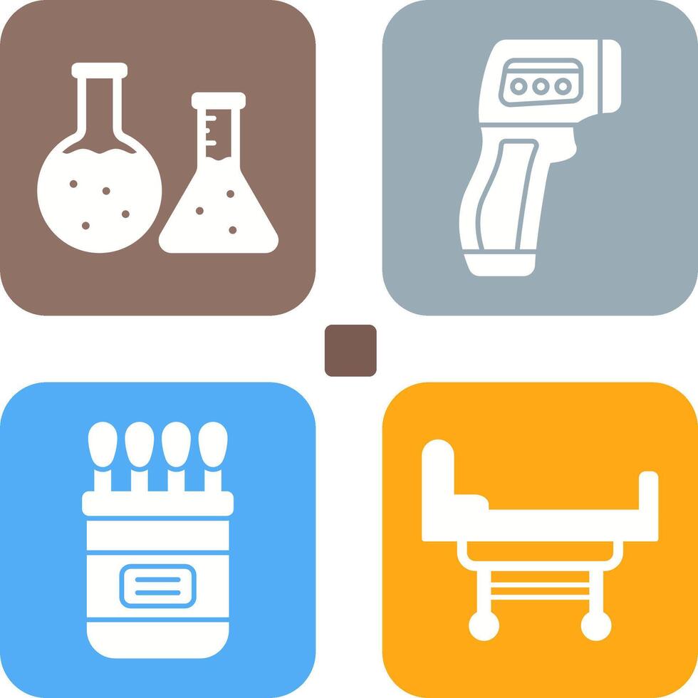 Flask and indicator Icon vector