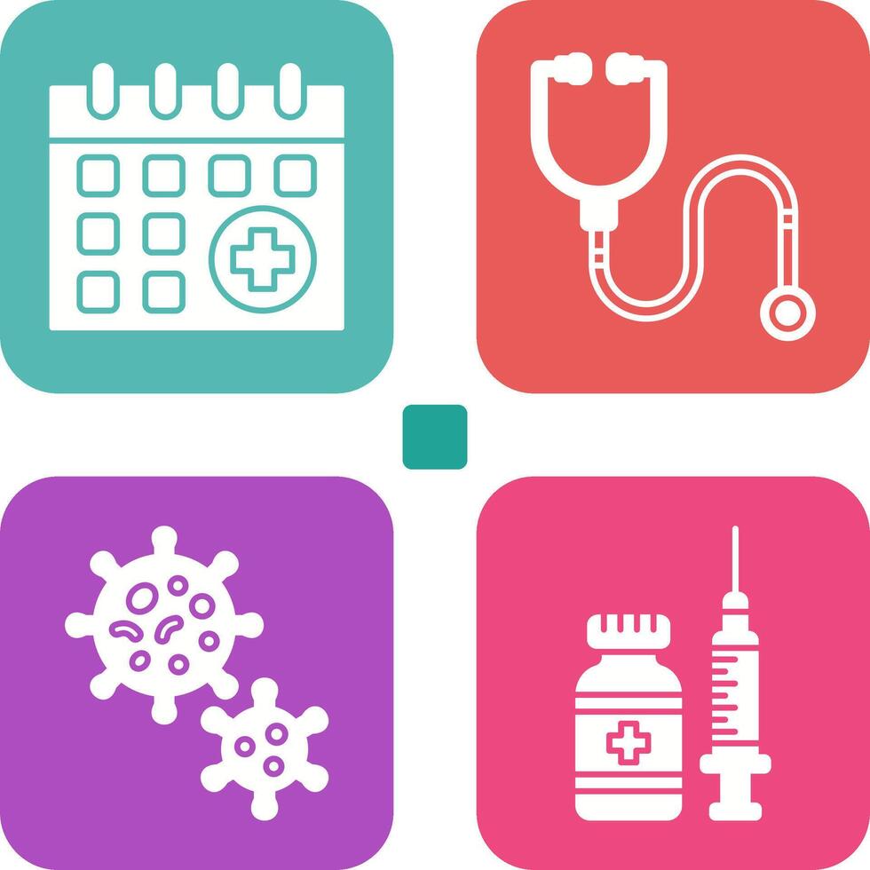 Calender and healthcare Icon vector
