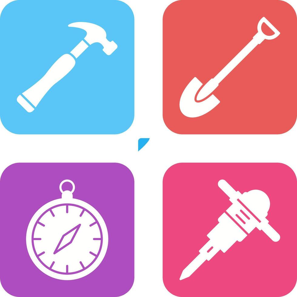 Shovel and Nail Icon vector