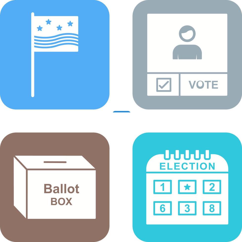 Flags and Candidate Banner Icon vector