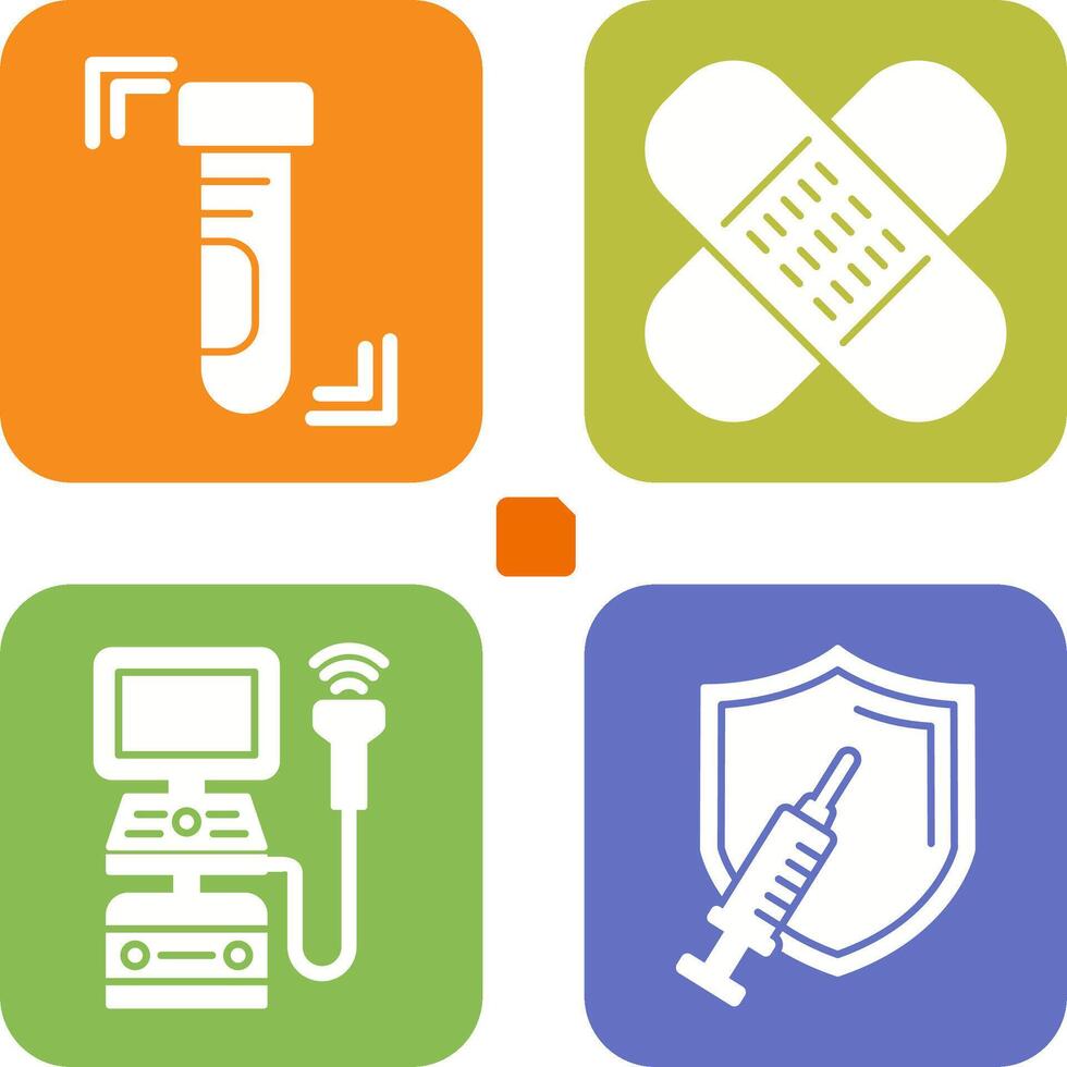 Test Tube and Wound Icon vector