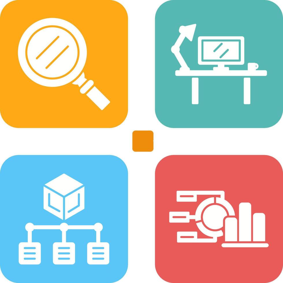 Search and Workspace Icon vector