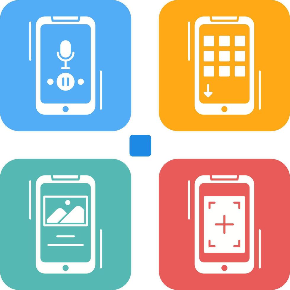 Voice Record and Device Icon vector