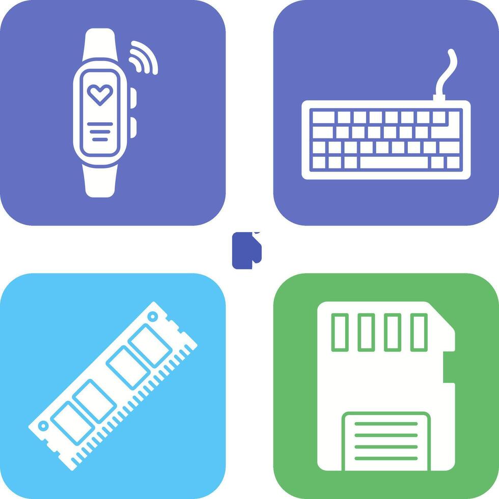 Smart Band and Keyboard Icon vector