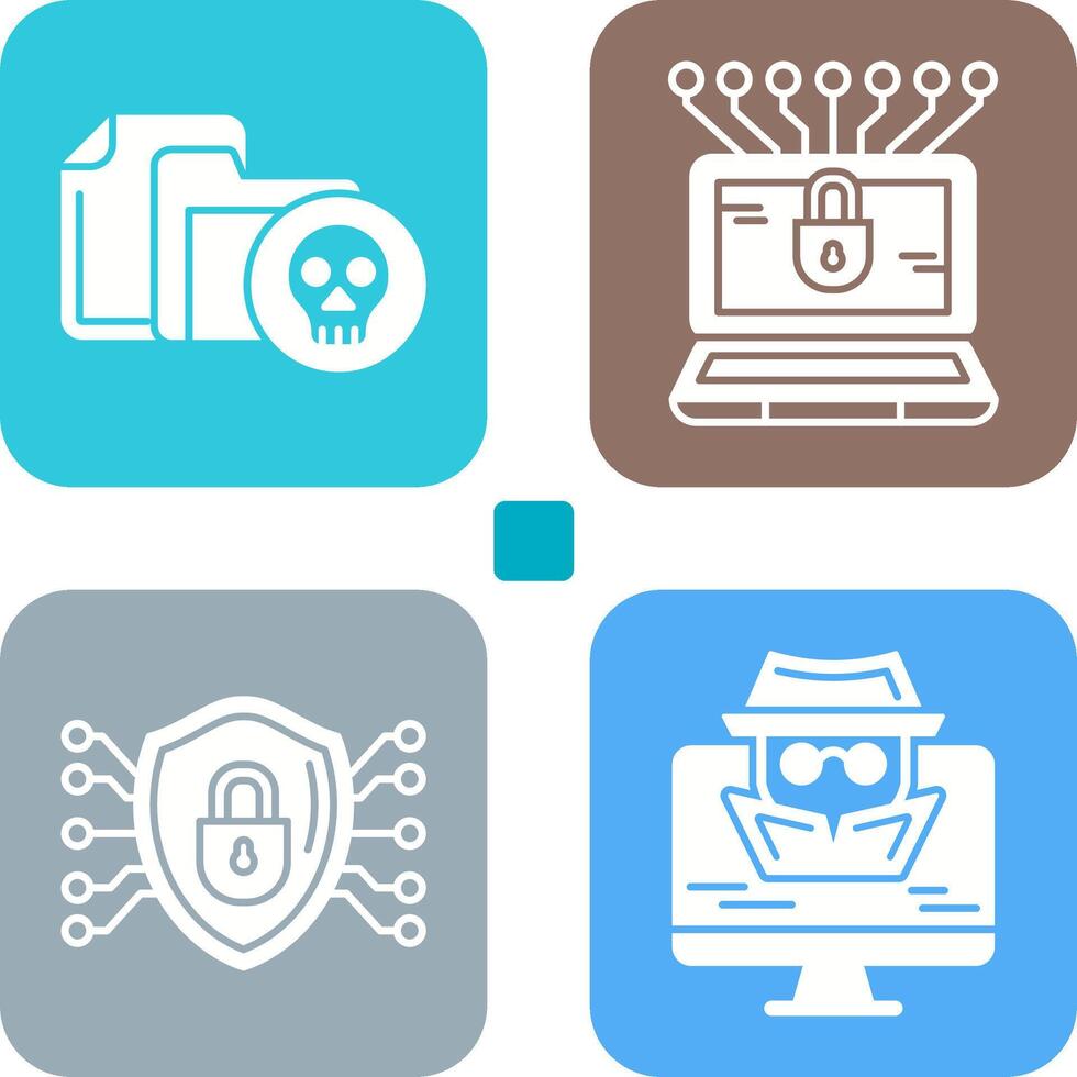 Infected File and Money Hacking Icon vector